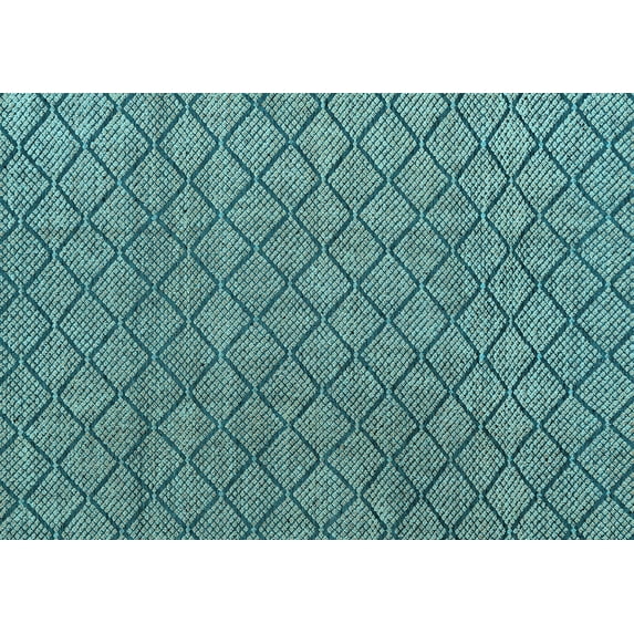 Ahgly Company Indoor Rectangle Abstract Light Blue Modern Area Rugs, 6' x 9'