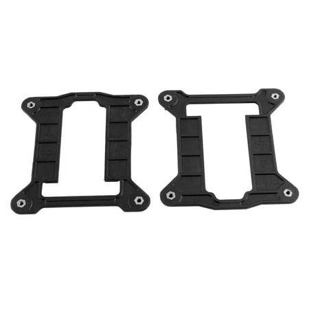 Unique Bargains 2 Pieces Computer Mainboard Holder Backplate Black for Intel LGA 1156 1155