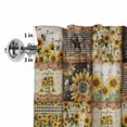 thumbnail image 4 of Sunflowers Rod Pocket Curtain Valance, Farmhouse Vintage Western Texas Star Plaid Farmhouse Window Valance for Living Room, Bedroom, Kitchen 42"W x 12"L, 4 of 9