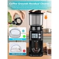 thumbnail image 4 of Homtone Electric Burr Coffee Grinder, Conical Anti-Static Espresso Grinder with 51 Precise Settings, Digital Display, Adjustable for 2-12 Cups, 120v Clog-Free, Black, 4 of 10