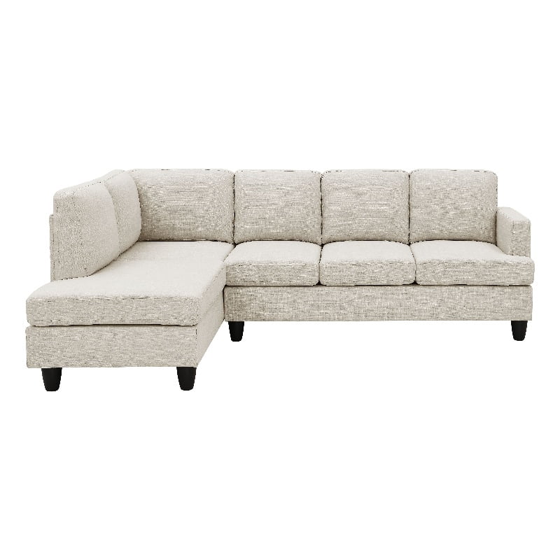 vloeiend tank conversie Oadeer Home Prado 95.25" Wide Fabric Upholstered Sofa & Chaise in Beige -  Walmart.com