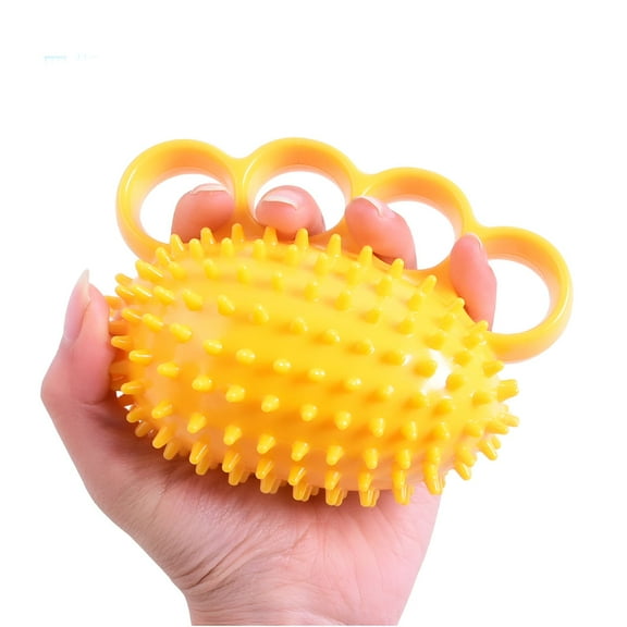 BESTSKY Grip Ball 4 Finger Exerciser Grip Strengthener Safe TPR Hand Strength Rehabilitation Ball for Elder Children Adult Yellow
