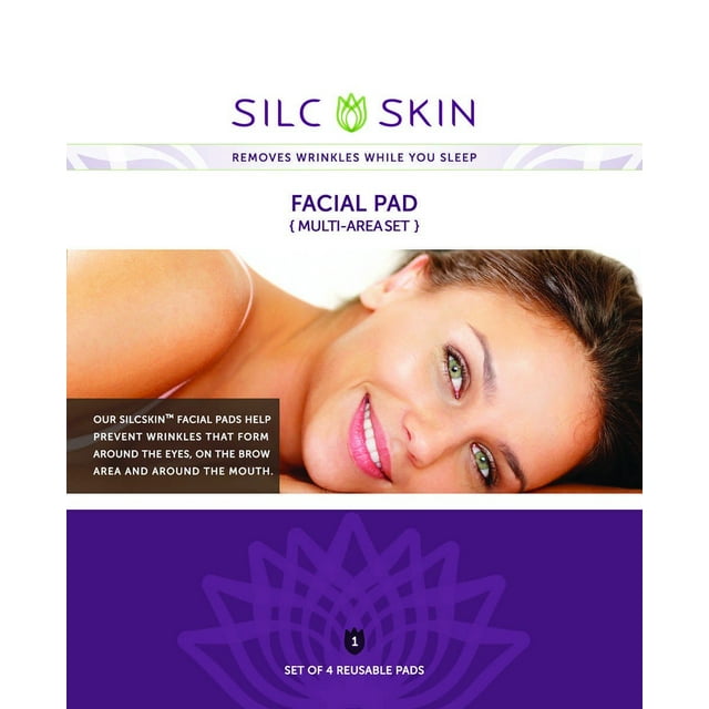 Silcskin Facial Pad - Multi-Area Set Reusable Pads - Self-Adhesive Silicone Face Patches - Wrinkle Patches For Face And Eyes - 4 Reusable Face Pads
