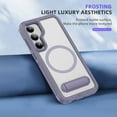 thumbnail image 5 of Decase Magnetic case for Samsung Galaxy S22 Case,Built-in Kickstand,Compatible with Mag-Safe, Dual-Layer Protection Military Grade Protective Phone Case for Samsung Galaxy S22,Purple+Clear, 5 of 7