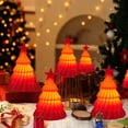 thumbnail image 5 of Miwamany 3D Luminous Christmas Tree Figurine with LED Night Light, Battery Operated Glowing Ornament for Desktop Table Decoration, Holiday Gift for Bedroom Office Shelf, 5 of 9