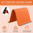 thumbnail image 6 of Universal Flexible Silicone & Aluminum Phone Stand, Bendable Rollable Foldable Design, Wrap Around Mount Holder for Laptop, Desk, Bed and Travel, Orange, 4x7.8in, 6 of 9