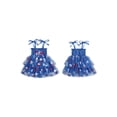 thumbnail image 2 of BemeyourBBs Toddler Baby Girl 4th of July Dress Outfit Little Girl Summer Smocked Tulle Tutu Dress Patriot Independent Day Clothes Star Bow Popsicle Tie Shoulder A-line Layered Causal Holiday Dress, 2 of 8