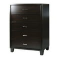 thumbnail image 3 of FOA Ramone 3pc Espresso Faux Leather Bedroom Set - Full + Nightstand + Chest, 3 of 4