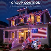 66FT Smart C9 LED String Lights 100 Color Changing Bulbs APP & Remote Controlled Music Sync Timer Extendable Waterproof Outdoor Decorative Lights for Easter, Spring Party, Patio, Fence & Holiday Deco