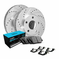 R1 Concepts Front Brakes and Rotors Kit |Front Brake Pads| Brake Rotors and Pads| Ceramic Brake Pads and Rotors |Hardware Kit WGWH1-54146