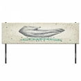 thumbnail image 3 of Yoga Headboard, Contemporary Illustration of Meditating Bear on Vintage Background Calm Life, Upholstered Decorative Metal Bed Headboard with Memory Foam, King Size, Cream Black Green, by Ambesonne, 3 of 4