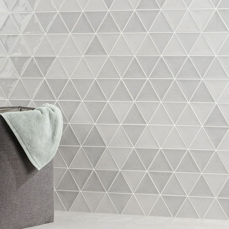 Bond Tile Thames Triangle White 5 in. x 4 in. Glazed Ceramic Wall Tile (30 Pieces 2.47 Sq. ft. / Box) Bond Tile Thames Triangle White 5 in. x 4 in. Glazed Ceramic Wall Tile (30 Pieces 2.47 Sq. ft. / Box)