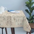 thumbnail image 4 of Beige Boho Table Cloth Waterproof Tablecloths, Vintage Ethnic Floral Abstract Geometric Tablecloth Dining Table Cover for Kitchen Party Tabletop Outdoor, Rectangle Tablecloth 60x120 Inch, 4 of 9