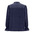 thumbnail image 4 of Wancir Women Hollow Out Fall Tops 2024 Dressy Lace Eyelet Buttons V Neck Long Sleeve Casual Embroidery Boho Blouse Shirts, 4 of 5
