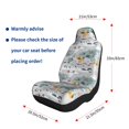 thumbnail image 4 of Naloa The World Map with Cartoon Animals Car Seat Covers 2PCs Front Car Seat Covers Universal fit for Most Cars SUVs and Trucks - 1, 4 of 5