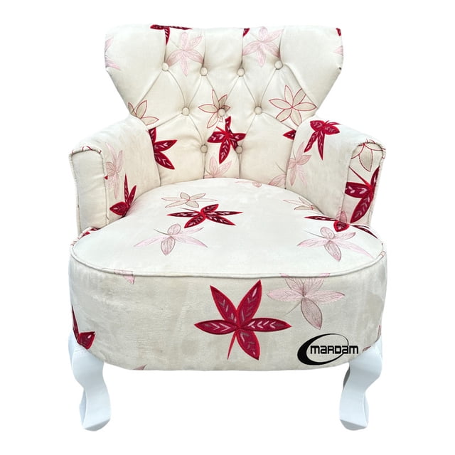 Sillón Individual Vintage MARDAM Terciopelo Flor Roja