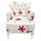 thumbnail image 1 of Sillón Individual Vintage MARDAM Terciopelo Flor Roja, 1 of 3