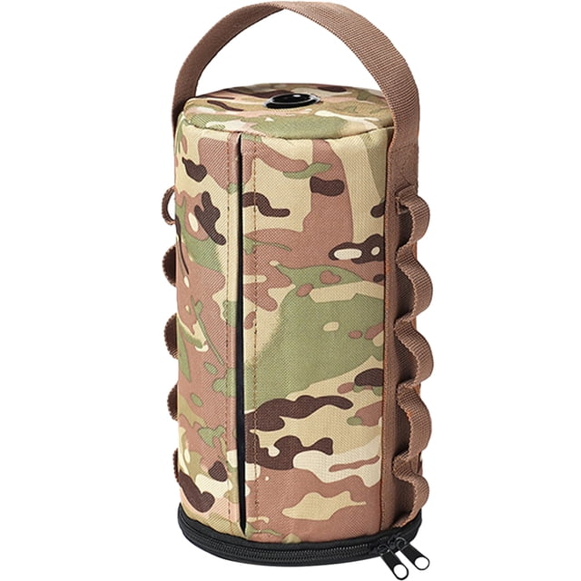 EeaseMX Soporte de papel higiénico de camuflaje, servilletero de viaje, soporte de pañuelos reutilizable, tubo de pañuelos
