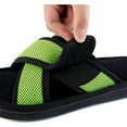thumbnail image 2 of ULTRAIDEAS Men's Adjustable Sandal Slipper with Memory Foam House Slides (Green, Size 9-10), 2 of 5