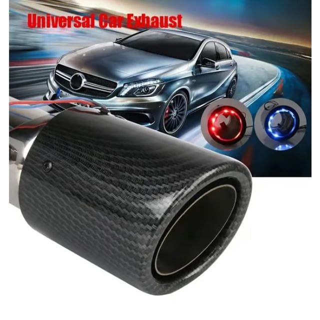 Xihbxyly Luz de Escape para Coche, Led de Alto Brillo, Construcción Duradera de Acero Inoxidable, Elegante Efecto Llama, Bajo Consumo, Fácil Instalación, Ajuste Universal, Accesorio para Luz Trasera.