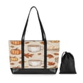 thumbnail image 7 of FORMRS Canvas Laptop Tote Bag for Women with 15.6" Computer Compartments Shoulder Handbag, Fall Mug Pattern, 7 of 7