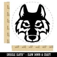 thumbnail image 2 of Wolf Head Self-Inking Rubber Stamp Ink Stamper - Blue Ink - Large 1-1/2 Inch, 2 of 7