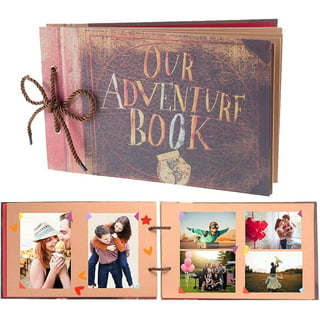 Bastex Small Scrapbook. Kraft Hardcover Photo Album, Fits 4x6 Inch Photos.  Perfect for DIY Hand Made Scrap Booking, Our Adventure Book, Memory Albums,  Wedding, Anniversary Gifts and Travel. 
