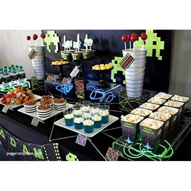Décoration de gâteau pour fête d'anniversaire, fournitures de jeu vidéo, 12  pièces/lot