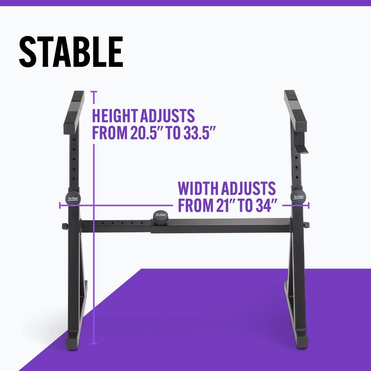 On-Stage KS1355 Single Tier Z Keyboard Stand