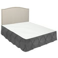 thumbnail image 3 of Nestl Pinch Pleated Tailored Microfiber Bed Skirt, Easy Fit 14” Inch  Pintuck Decorative Dust Ruffle, Queen, Charcoal Grey, 3 of 9