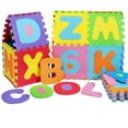 thumbnail image 2 of Kids Foam Play Mat (36 Piece Set) Nested Alphabet & Numbers Floor Puzzle Colorful EVA Tiles Girls, Boys Soft, Reusable, Easy to Clean, 2 of 7