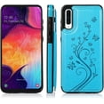 thumbnail image 3 of Phone Case for Samsung Galaxy A50 with Tempered Glass Screen Protector and Card Holder Wallet Cover Stand Flip Leather Cell Accessories Glaxay A 50 Gaxaly S50 50A SM A505G Cases Women Girls Men Blue, 3 of 14