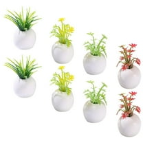 unbranded  8 Pcs Artificial Succulents in Pots Fake Greenery Faux Plants