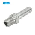 thumbnail image 3 of Uxcell 1/3" Hose Barb x 1/8" PT Thread 304 Stainless Steel Barb Hose Fittings, 2 Pack, 3 of 6