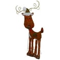 thumbnail image 5 of Northlight Lighted 2D Chenille Reindeer Outdoor Christmas Decoration - 32" - Red - Warm White, 5 of 6