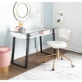 thumbnail image 4 of Lumisource Tania Contemporary Task Chair in Gold Metal and Cream Velvet, 4 of 11