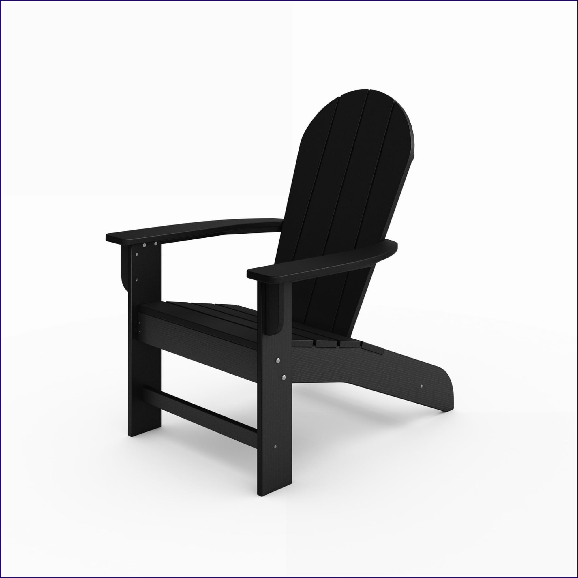 Outdoor Adirondack Chairs, Weather Resistant for Patio Pool Garden Deck | Black | HDPE