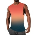 thumbnail image 2 of QATAINLAV Lightweight Tanks for Men Big and tall Fashion Gradient Print Sleeveless Shirt Casual Round Neck Tank Tops Sleeveless Muscle Gym Workout Vest Shirt Lightening Deals Multicolor 4XL, 2 of 5