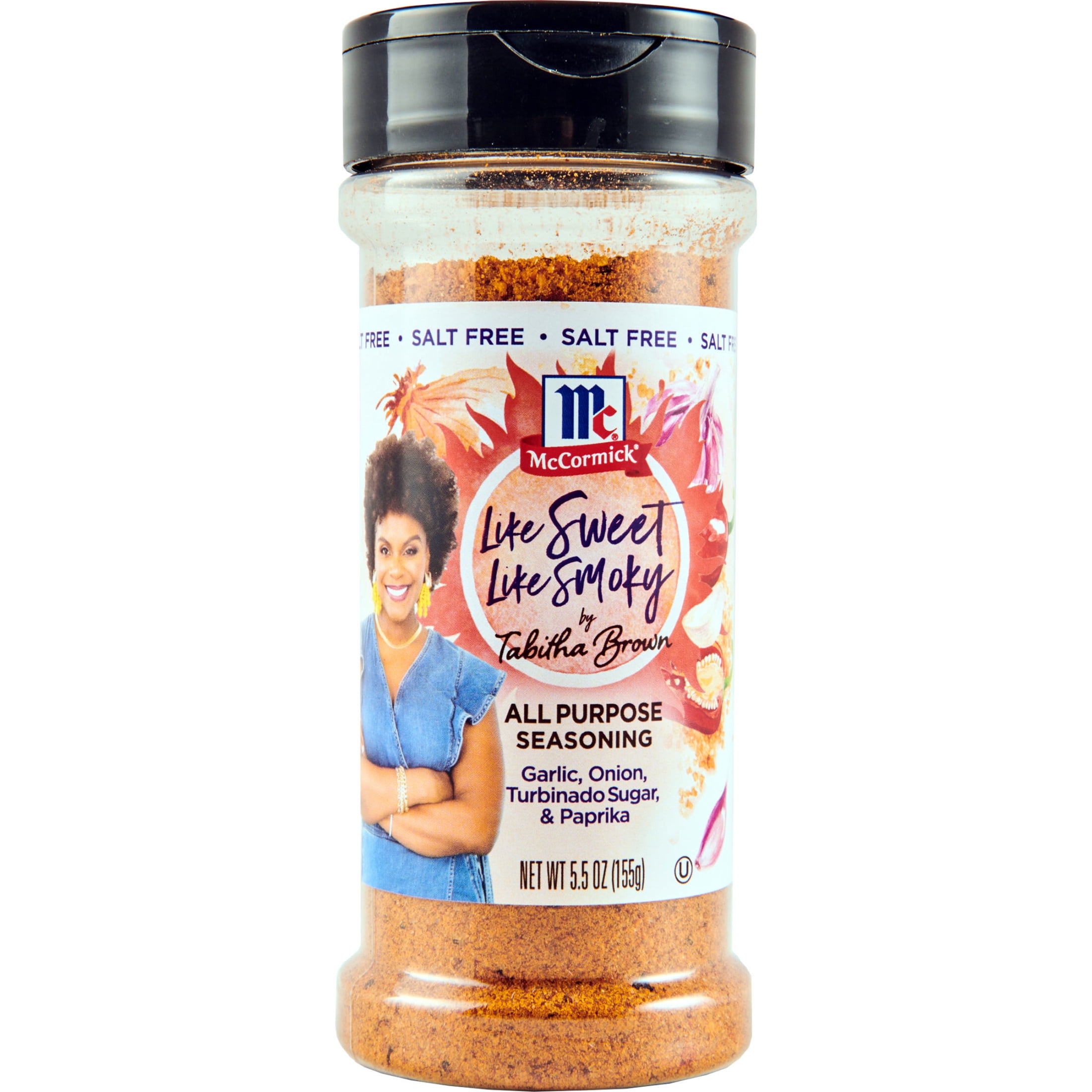 (2 pack) McCormick Salt Free Like Sweet Like Smoky by Tabitha Brown All Purpose Seasoning, 5.5 oz Bottle