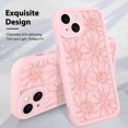 thumbnail image 3 of Funda de teléfono MZELQ para iPhone 15 de silicona, color rosa girasol, 3 of 6