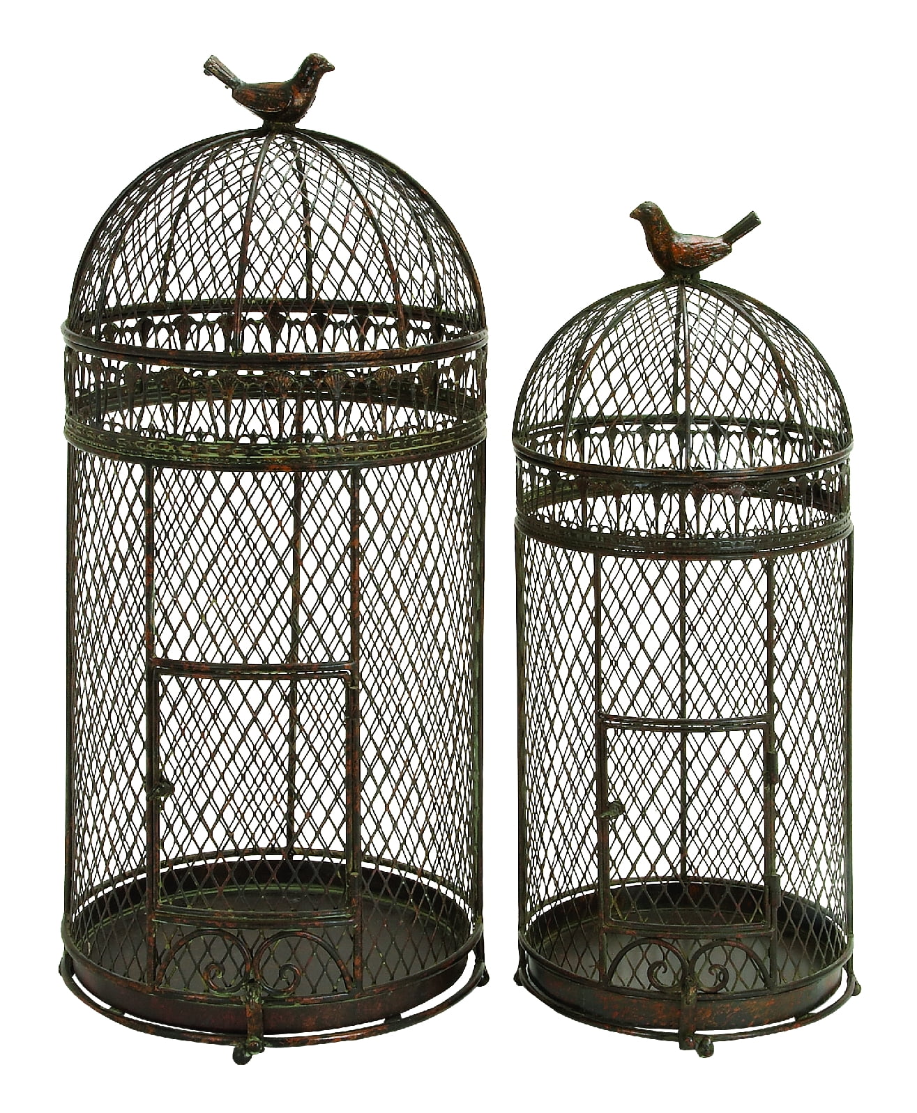 Metal Bird Cage Set Of 2 For Those Who Have Passion For Birds Keeping