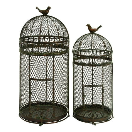 Metal Bird Cage Set Of 2 For Those Who Have Passion For Birds Keeping