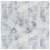 SAFAVIEH Hunter Vasilis Abstract Polyester Area Rug, Dark Grey/Sage/Ivory, 6'7" x 6'7" Square