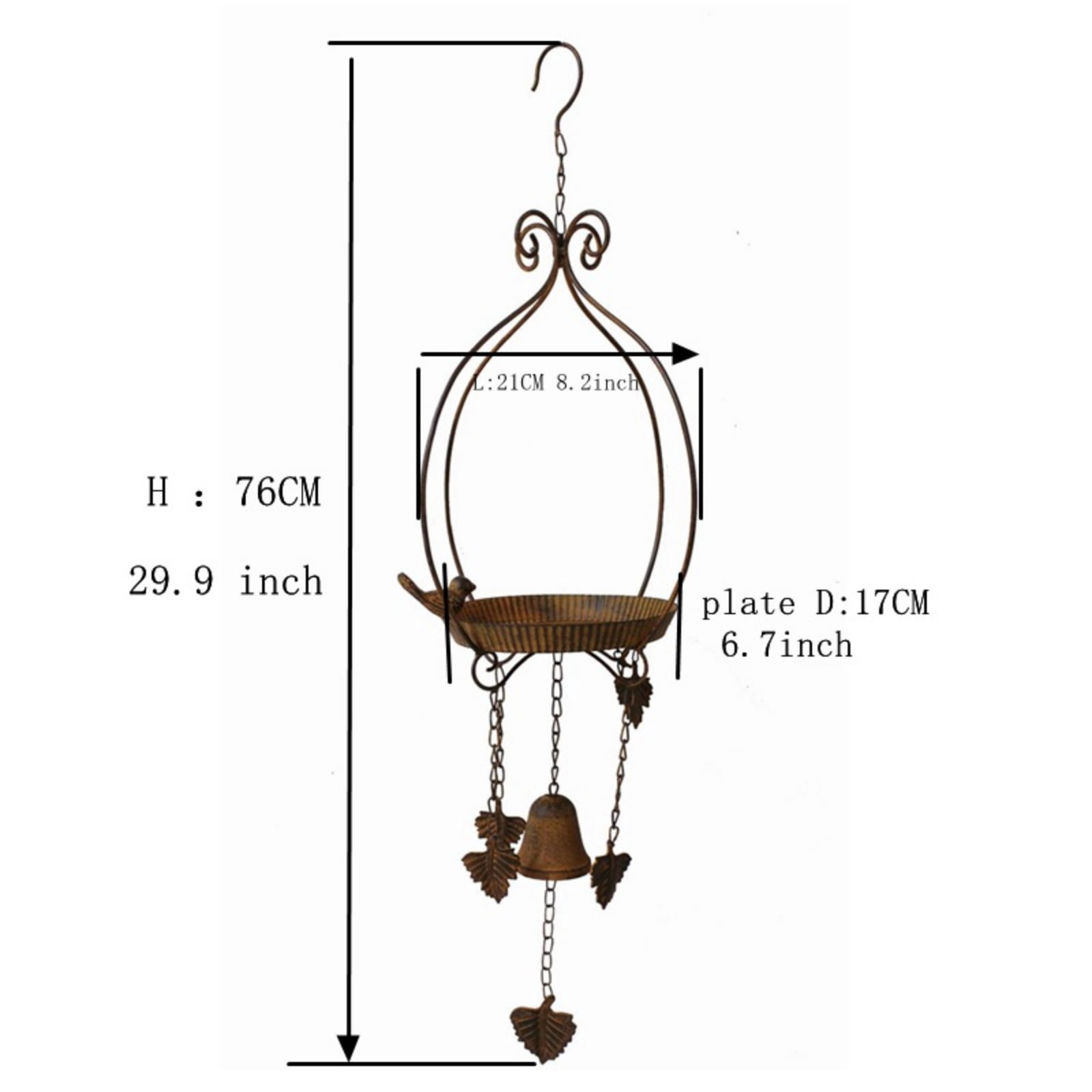 Unique Bird Feeder Decorative Resin Bird Feeder for Garden Patio Yard Outdoor Decor