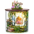 thumbnail image 1 of Mini Doll House DIY Kit For 3D Puzzle Assembly Building Model Making Room Toys Home Decorations With Furniture LED Light Gifts B-113, 1 of 6