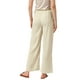 thumbnail image 3 of Pantalones de pierna ancha de satén para mujer con cintura alta elástica casual en beige M, 3 of 6