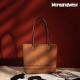 thumbnail image 5 of Montana West Woven Tote Bags for Women Medium Purses and Handbags, Brown, 5 of 5