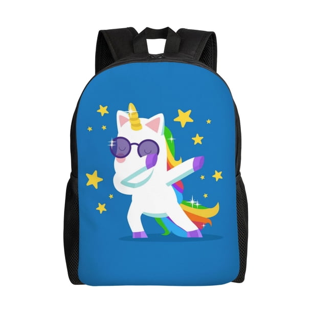 Fotbe Cool Unicorn Star Golden Mochila de Viaje para Laptop, Mochila Ejecutiva Delgada y Resistente 15.6"