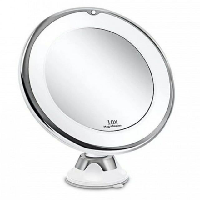 10X Magnification Mirror, Magnifying Suction Cup Mirror with Bright Led Lights for Precise Beauty Routine, Adjustable Light for Flawless Makeup Application