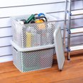thumbnail image 5 of Mainstays Extra Large Decorative Plastic Storage Basket w/Lid, Gray, 5 of 11